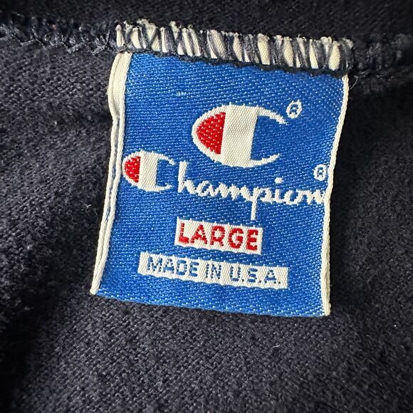 Vintage Champion Michigan Wolverines Hoodie Mens Large Blue USA 80s 90s Pullover - Picture 5 of 10